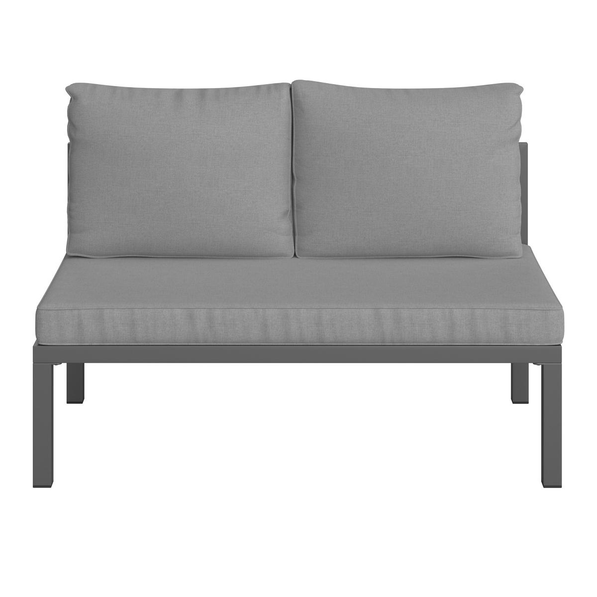 Záhradná sedacia súprava PERGOLINA - sivá/svetlosivá, Modern, kov/textil (194/245cm) - Bessagi Garden