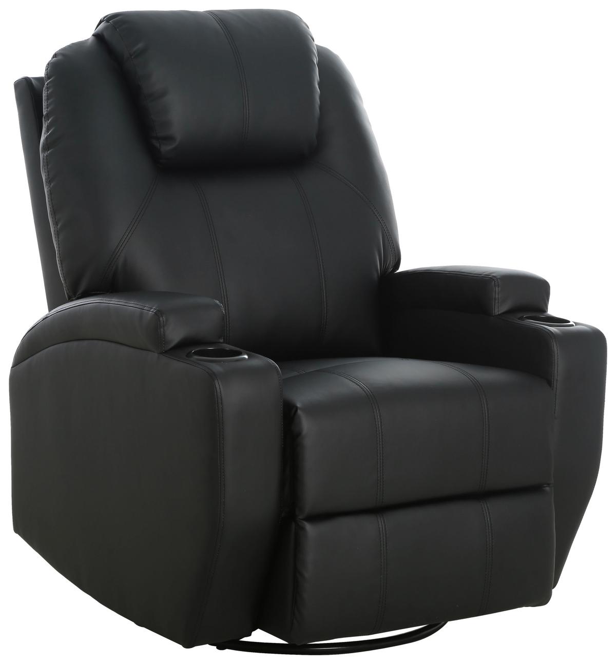 Massagesessel Bob - Schwarz, MODERN, Textil (86/110/96cm) - P & B