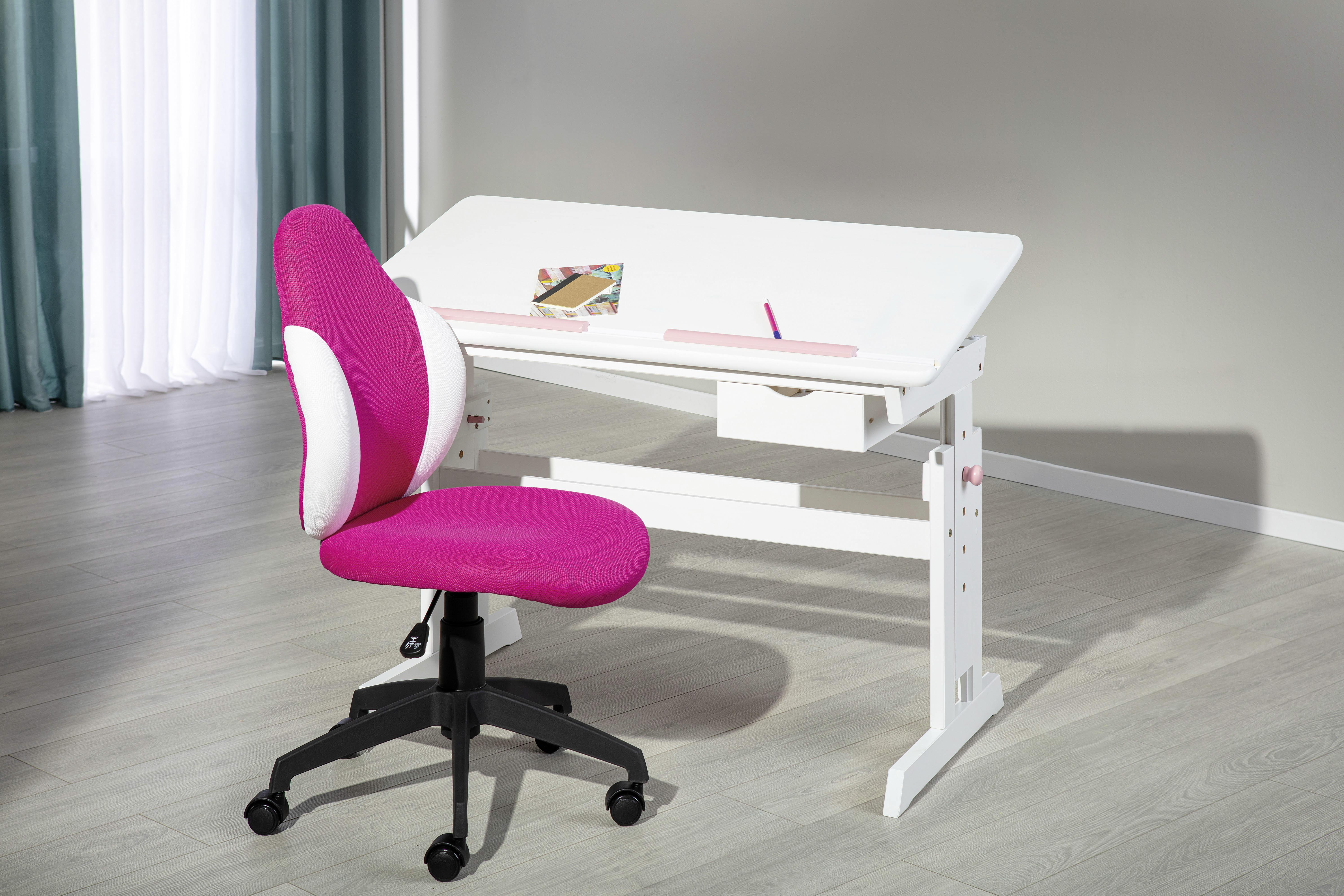 Höhenverstellbarer Jugendschreibtisch mit neigbarer Tischplatte