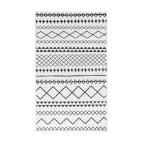 Flachwebteppich Schwarz/Weiß Maya 160x230 cm - Schwarz/Weiß, Basics, Textil (160/230cm) - Kayoom
