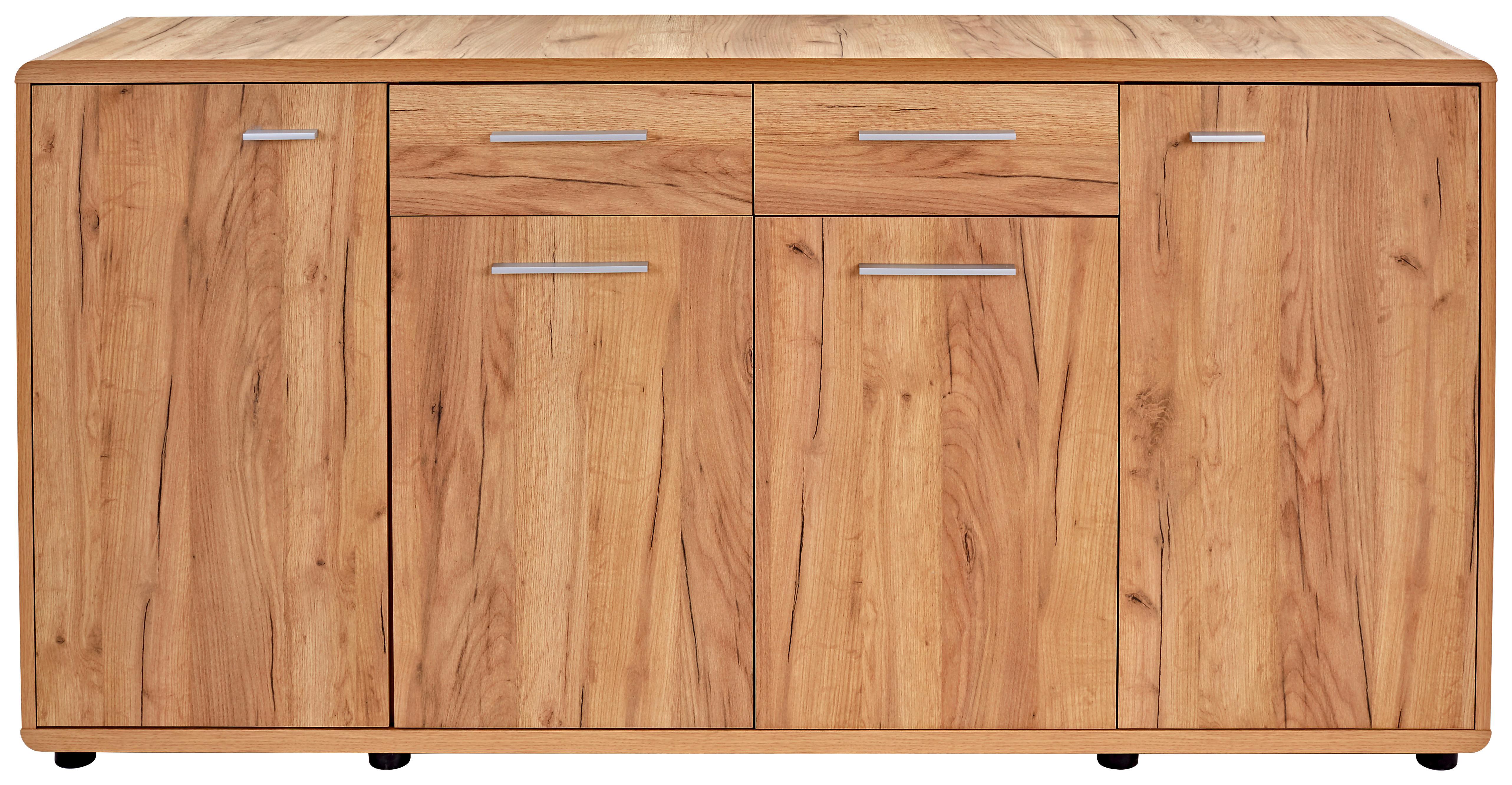 Komód Fontana 175/88 Cm - tölgyfa színű, Modern, faalapú anyag (174/87/40cm)