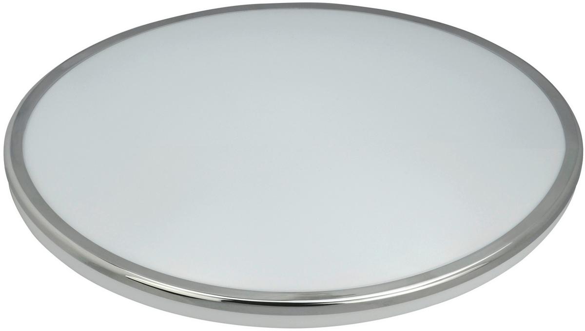 Led-deckenleuchte Ø 33 Cm, Mit Farbtemperaturwechsler - Chromfarben, Basics, Kunststoff/Metall (33/5,7cm)