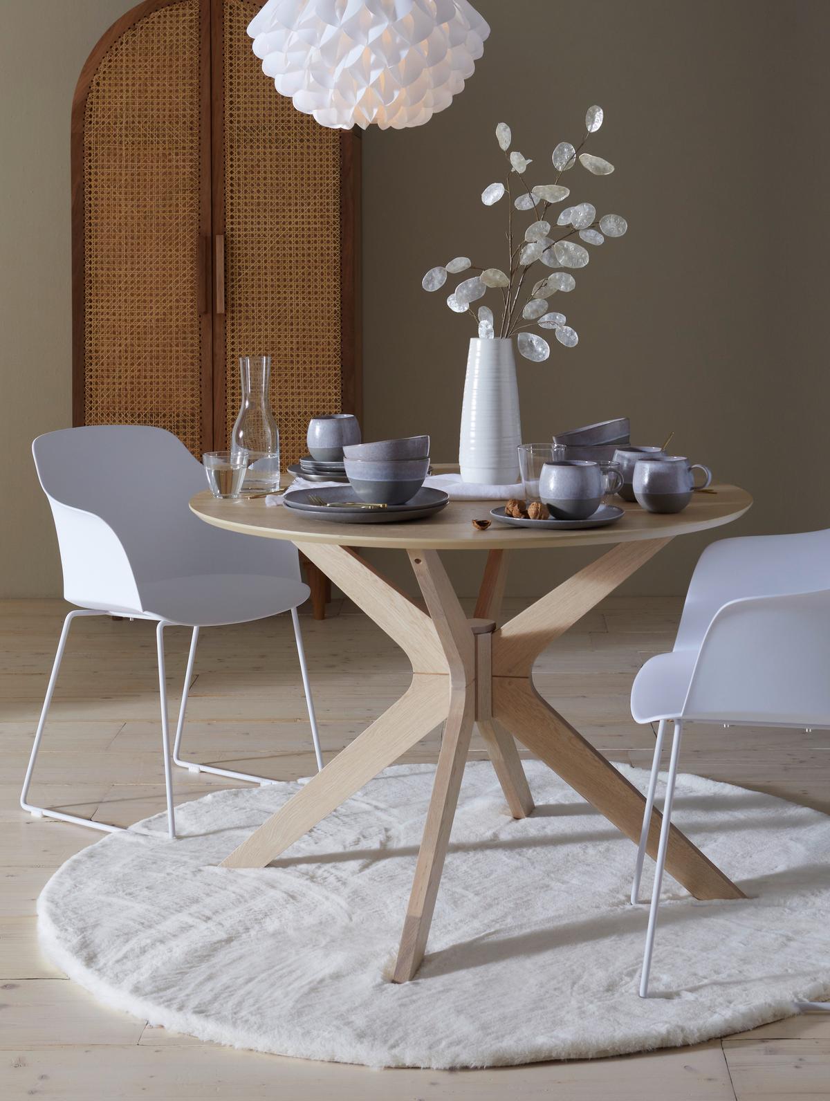 Jedálenský stôl masív/dyha DUNCAN 105 - farba duba, Konventionell, drevo (105/75cm) - MID.YOU