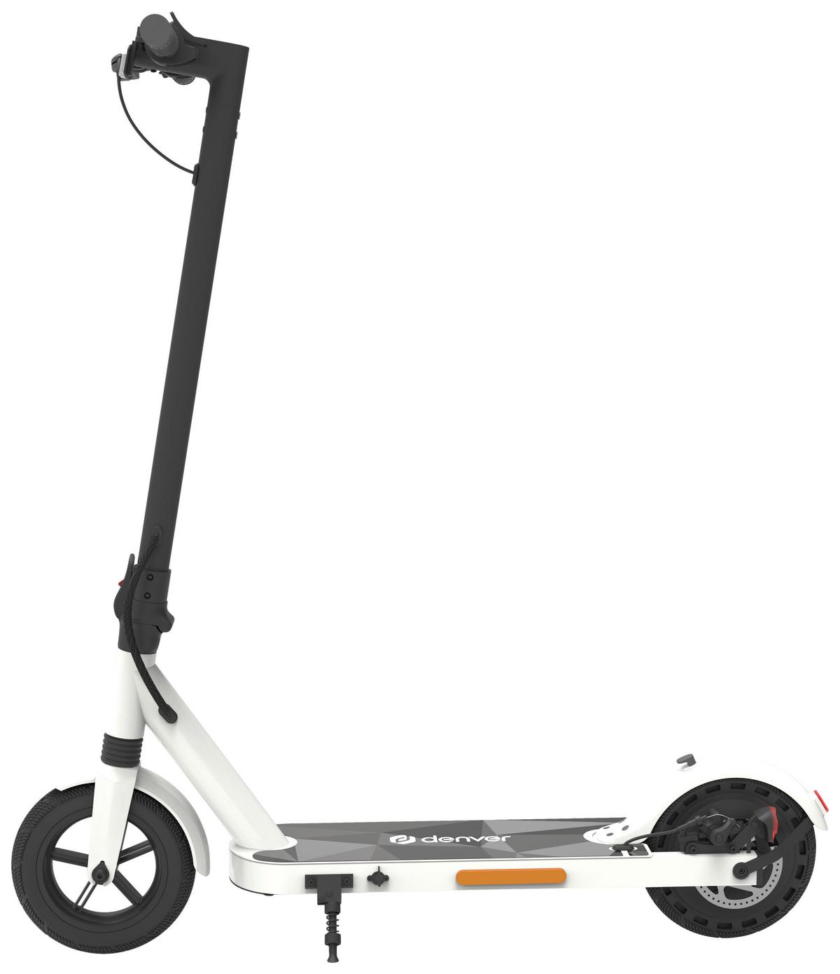 E-Scooter Klappbar mit Display, Parkständer - Weiß, Basics, Metall (108/115/106,00cm)