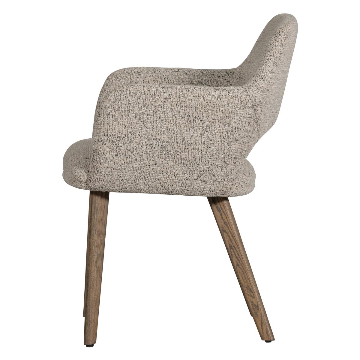 Armlehnstuhl-Set Murat Braun/Natur B: 61cm - Braun/Naturfarben, MODERN, Holz/Textil (61/86/60cm) - Livetastic