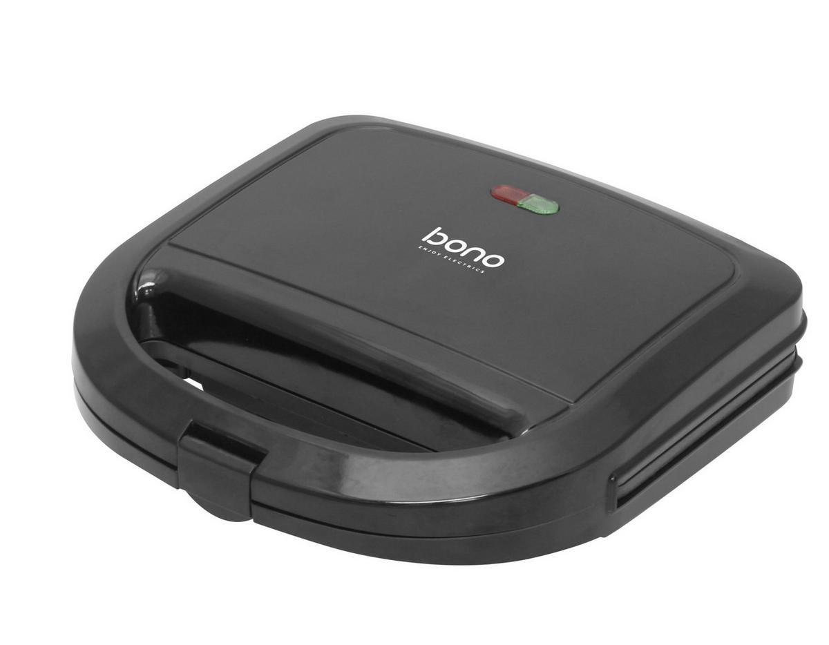 Sandwichmaker Edin Mit Antihaftbeschichtung - Weiß, KONVENTIONELL, Kunststoff/Metall (21,4/22,3/7,8cm) - Bono