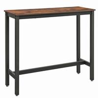 Bartisch Vasagle 120x40x100 Cm Braun, Schwarz - Schwarz/Braun, Natur, Holzwerkstoff/Metall (120/40/100cm) - Boxxx