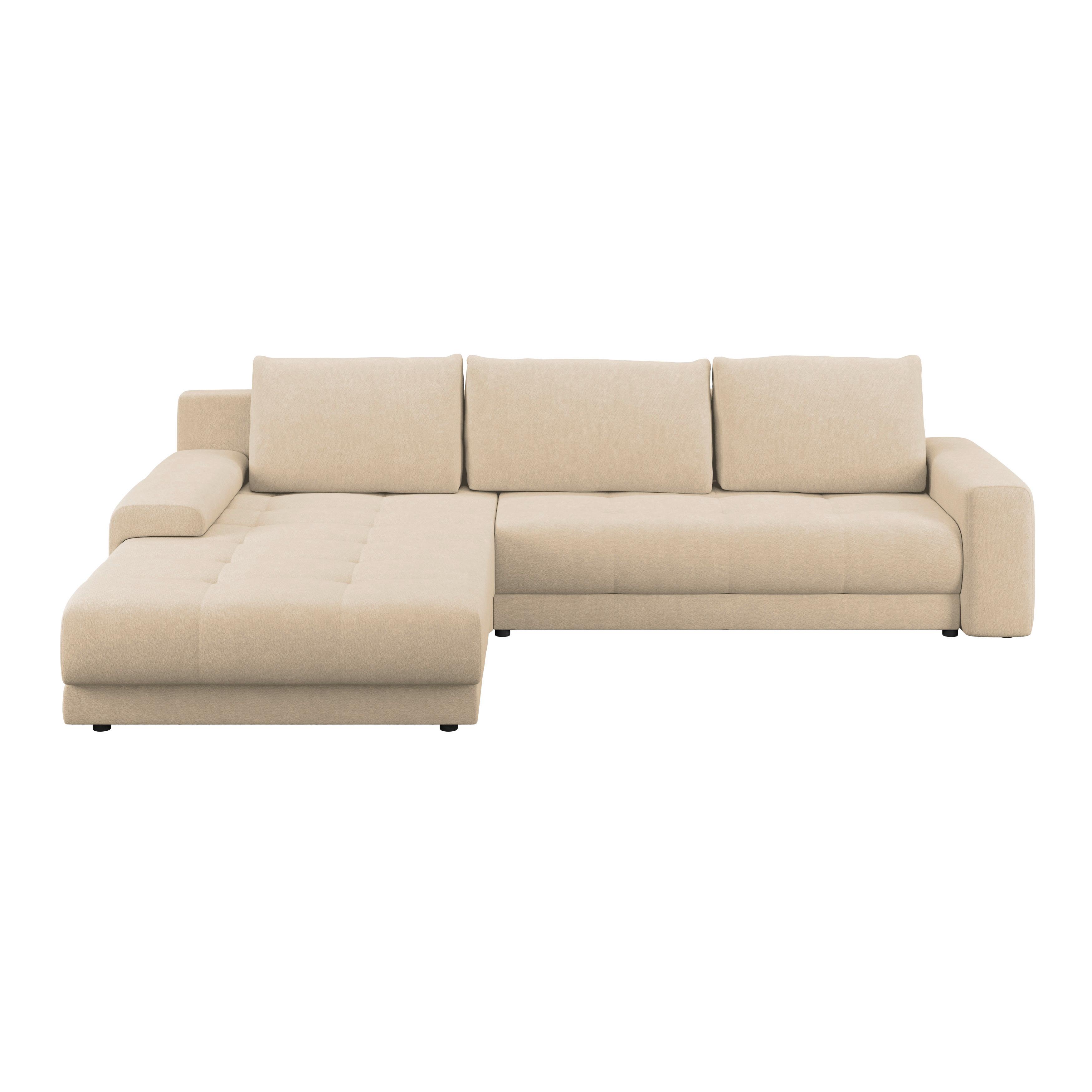 Rohová sedačka ADRIA, oboustranná, béžová žinylka - béžová, Trend, textil (213/308cm) - Luca Bessoni