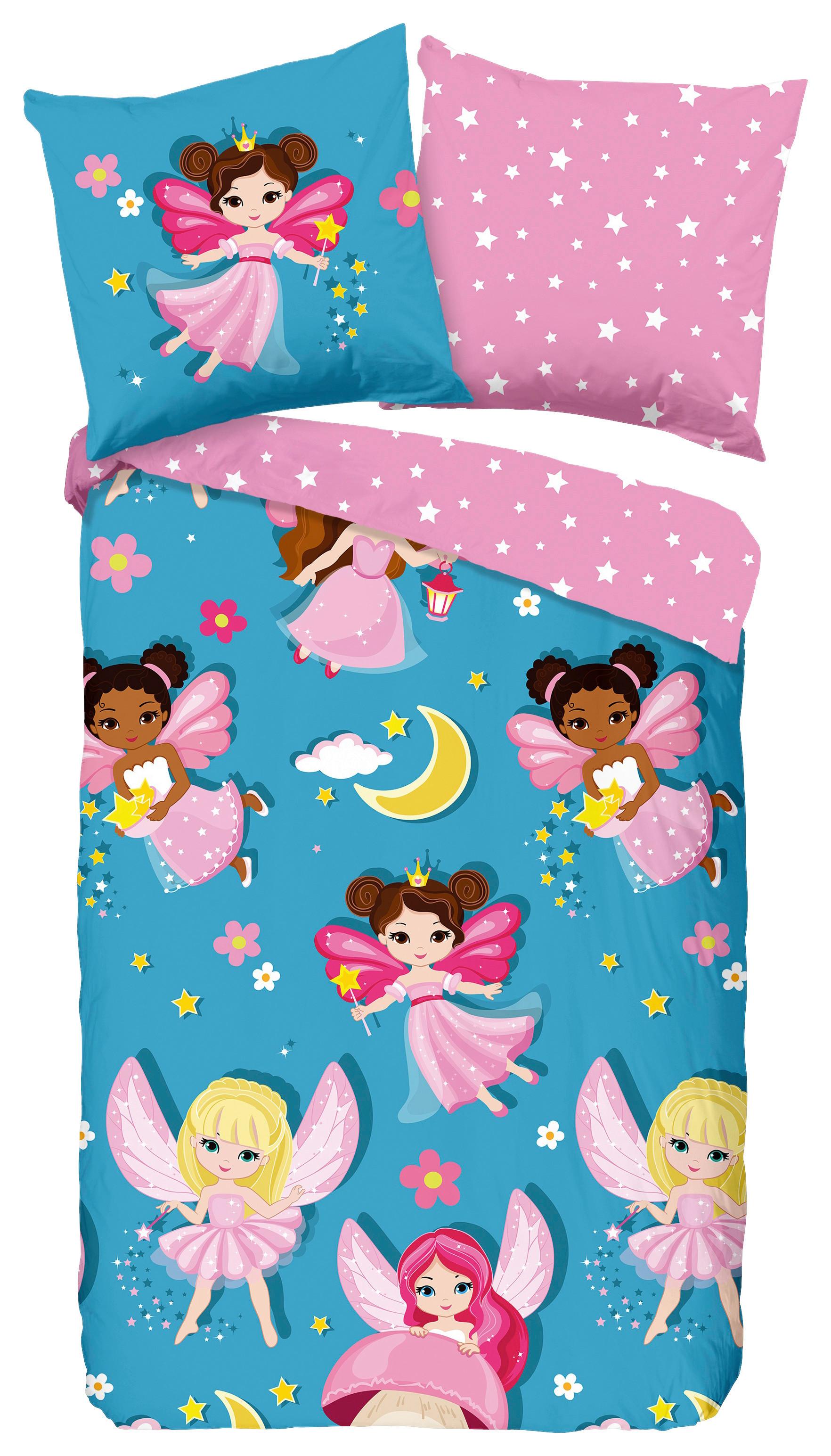 Jugendbettwäsche Fee Multicolor 135x200 cm - Multicolor, Design, Textil (135/200cm)