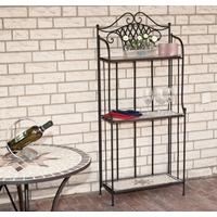 Gartenregal 875328 - Multicolor/Schwarz, MODERN, Keramik/Metall (62/142/29cm) - Siena Garden