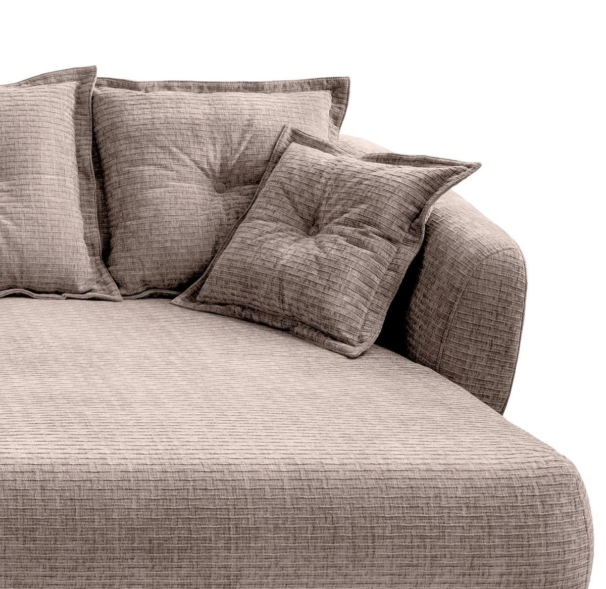 Ecksofa Baggio Beige S: 277x162 Cm - Beige/Schwarz, MODERN, Textil (277/162cm) - Livetastic