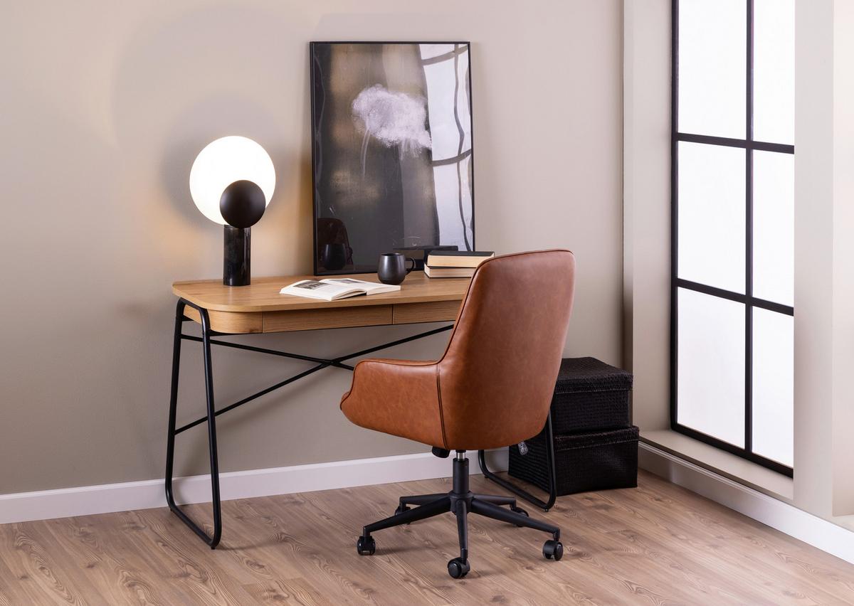 Íróasztal Blueton 120/60cm - tölgyfa színű, Design, faalapú anyag/fém (120/60/75cm) - MID.YOU