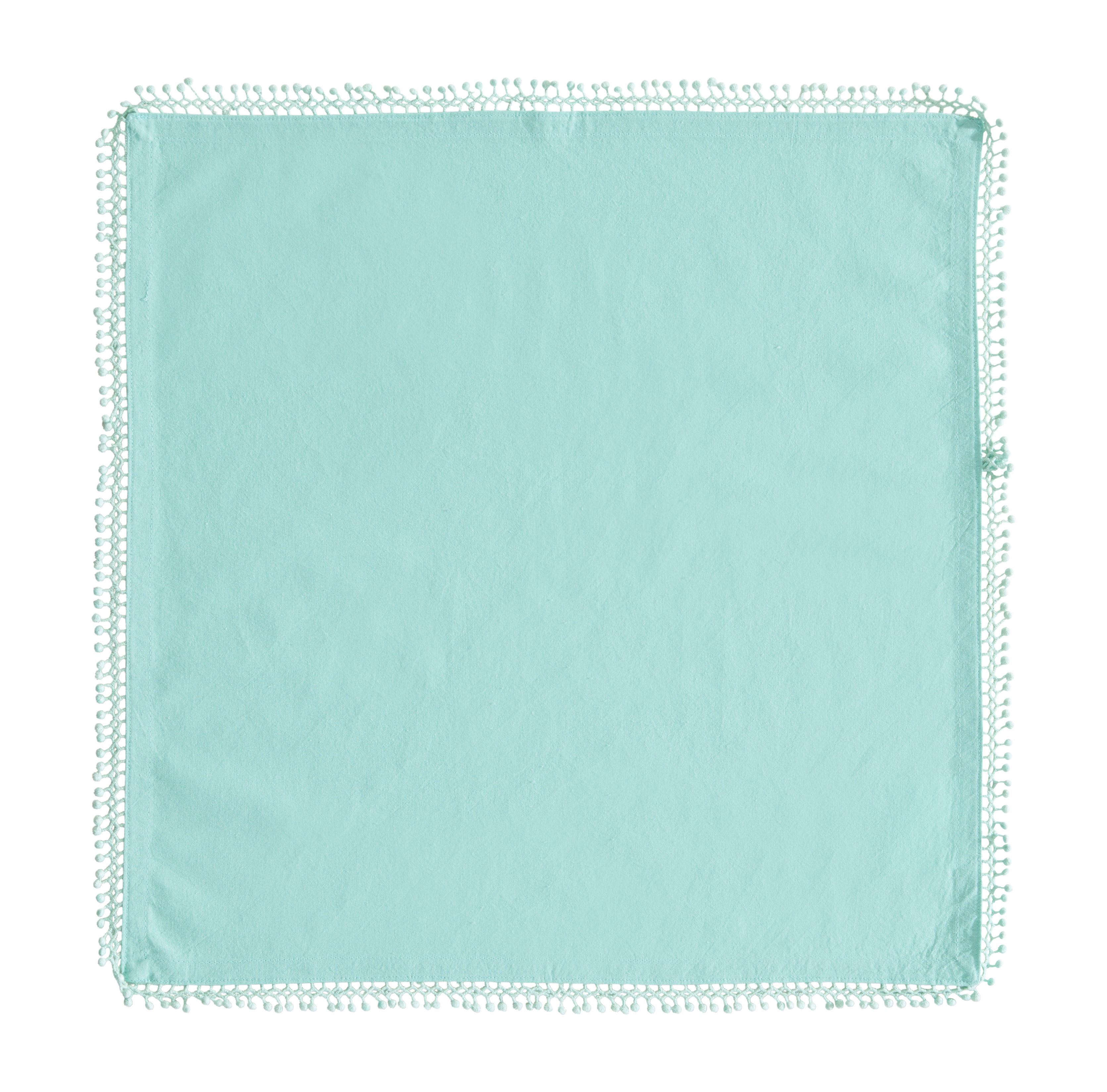 UBROUSEK Josefine 4 ks/bal. - mátově zelená, Romantický / Rustikální, textil (45/45cm) - Modern Living