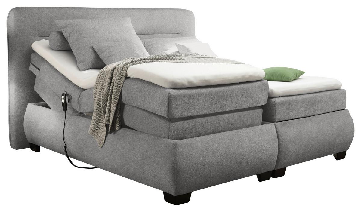 Polohovatelná postel boxsprig Evolution 3 160x200 cm hnědá - černá/jílová barva, Konvenční, textil/plast (160/200cm) - MID.YOU