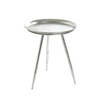 Odkládací stolek Franz 1, barvy stříbra, P: 38 cm - barvy stříbra, Moderní, kov (38/47cm) - Mömax