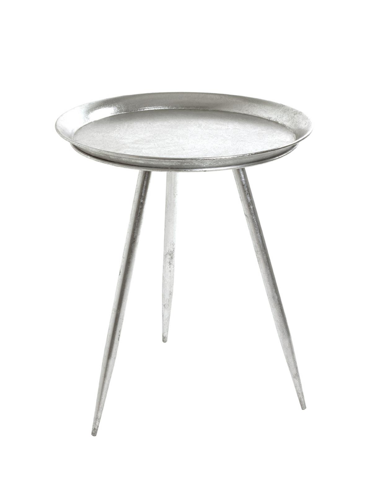 Odkládací stolek Franz 1, barvy stříbra, P: 38 cm - barvy stříbra, Moderní, kov (38/47cm) - Mömax