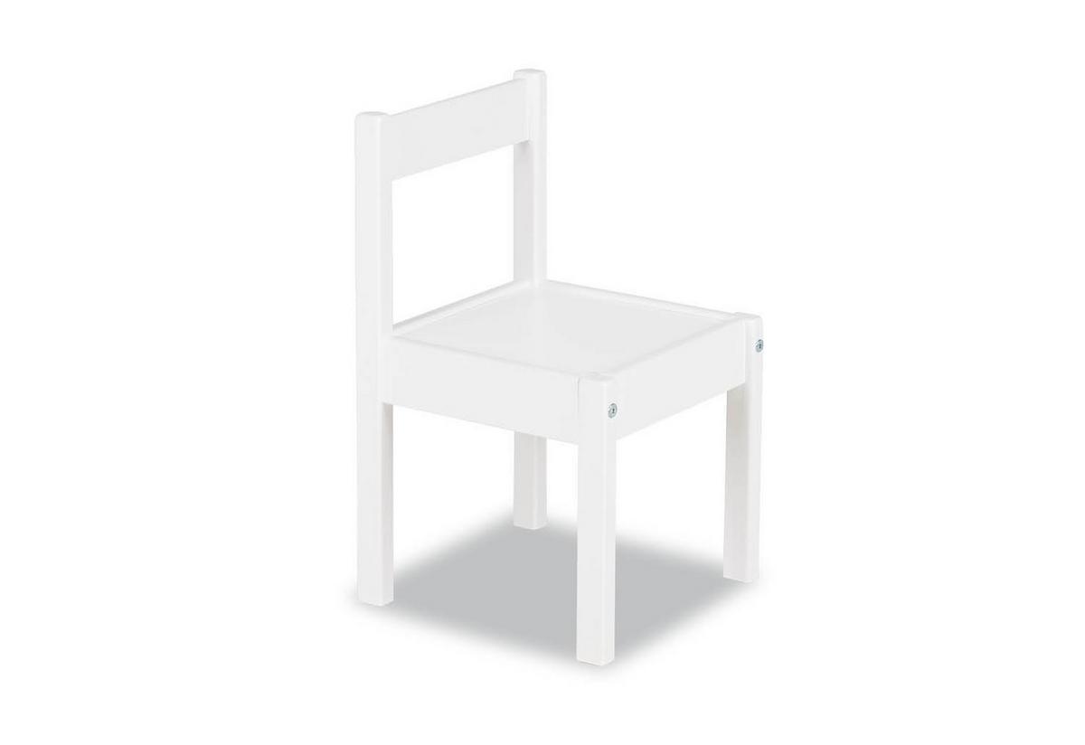 Kinderstuhl Holz Weiß BxHxT: 28x51x26 cm - Weiß, Basics, Holz (28/51/26cm) - Pinolino