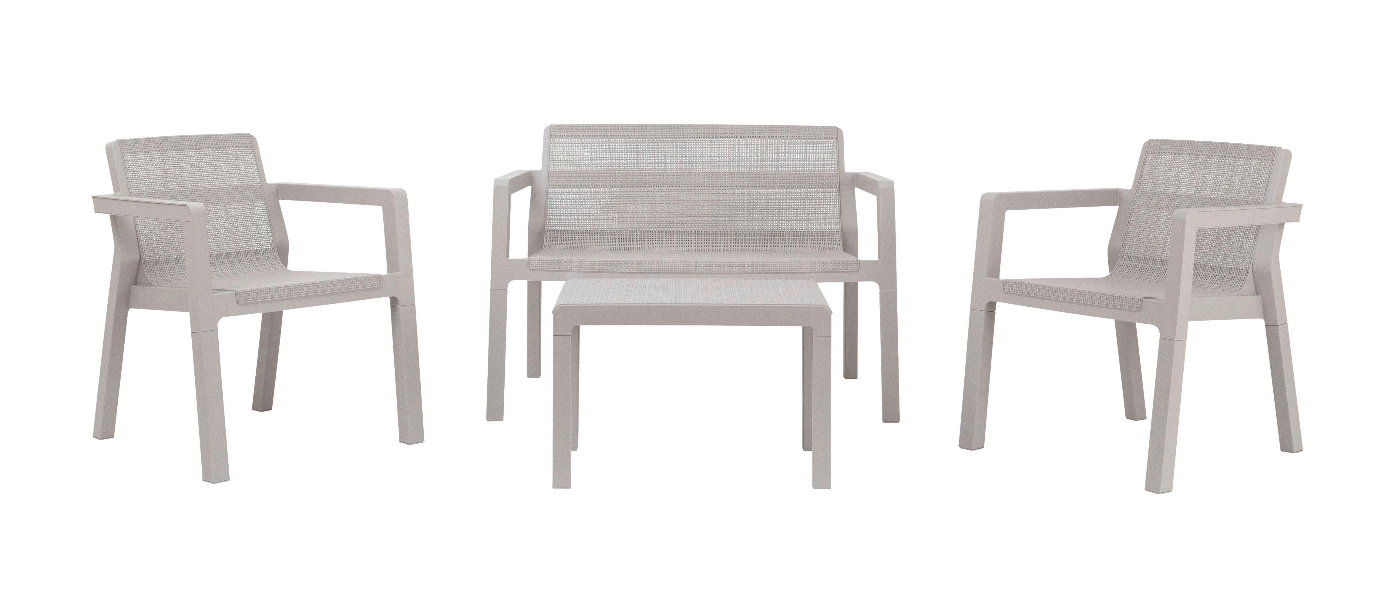 SÚPRAVA ZÁHRADNÉHO NÁBYTKU ALBA - piesková, Basics, plast (124/47/74cm) - Mömax