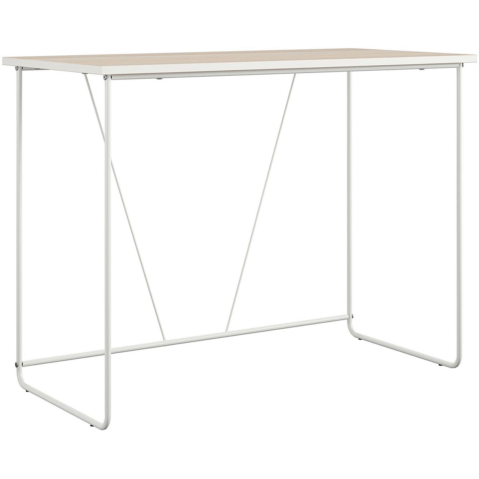 Schreibtisch Dante Weiß, Naturfarben L: 99cm - Weiß/Naturfarben, Design, Holzwerkstoff/Metall (99/75/49cm) - MID.YOU