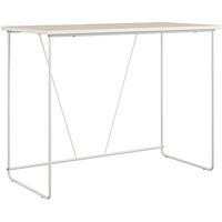 Schreibtisch Dante Weiß, Naturfarben L: 99cm - Weiß/Naturfarben, Design, Holzwerkstoff/Metall (99/75/49cm) - MID.YOU