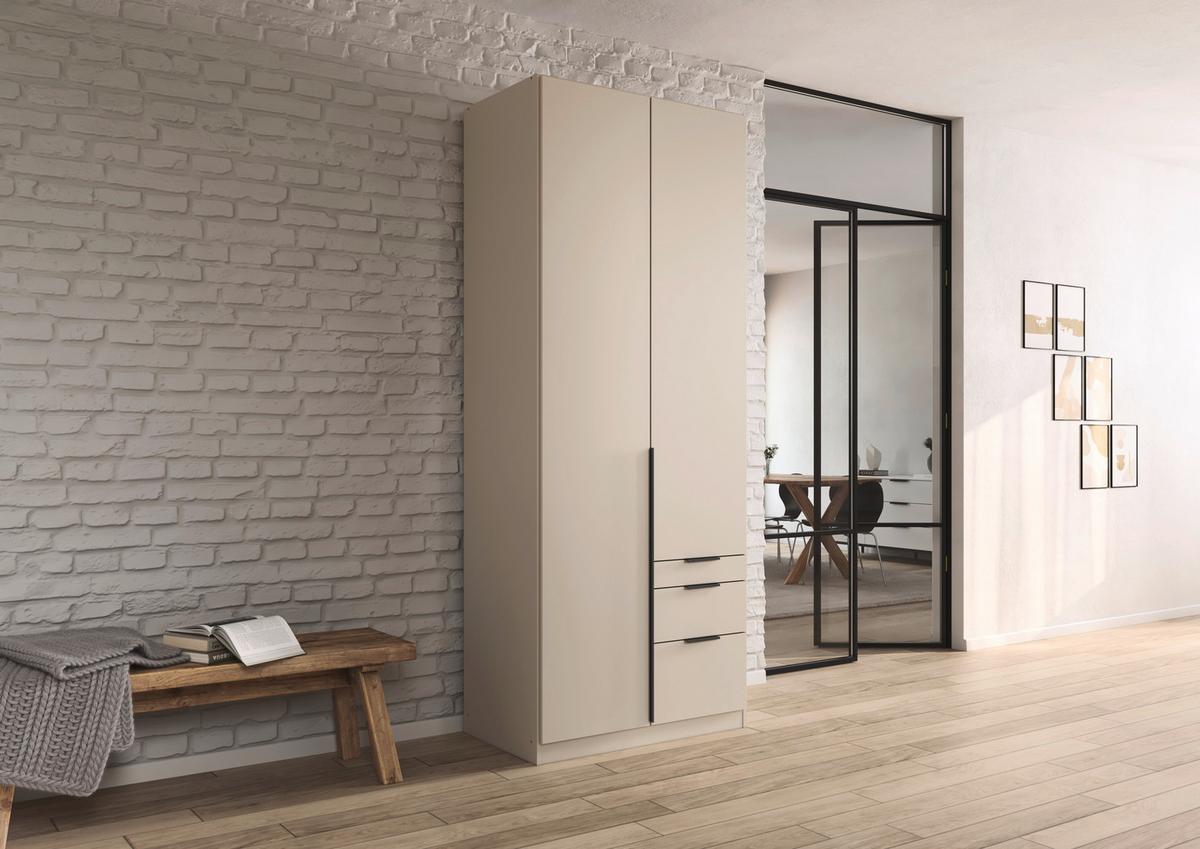 Drehtürenschrank Alabama Champagner B: 91 cm - Champagner, MODERN, Holzwerkstoff (91/229/54cm) - Rauch Möbel