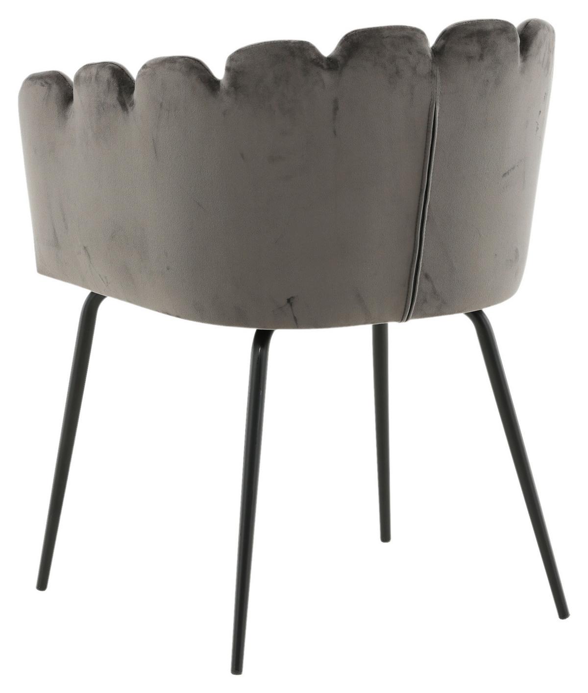 Stuhl Limhamn - Grau, Design, Textil/Metall (61/76.56/54cm) - Livetastic