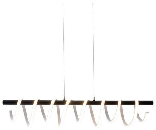Led-hängeleuchte Belleza H: 150 Cm 1-Flammig Dimmbar - Schwarz/Weiß, Design, Kunststoff/Metall (100/6/150cm) - Näve