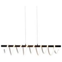 Led-hängeleuchte Belleza H: 150 Cm 1-Flammig Dimmbar - Schwarz/Weiß, Design, Kunststoff/Metall (100/6/150cm) - Näve
