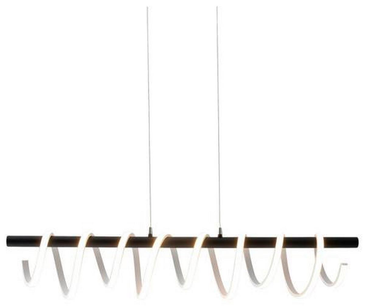 Led-hängeleuchte Belleza H: 150 Cm 1-Flammig Dimmbar - Schwarz/Weiß, Design, Kunststoff/Metall (100/6/150cm) - Näve
