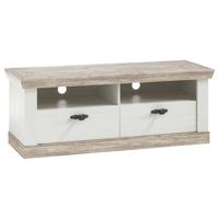 Lowboard Florenz Pinienfarben B: 134cm - Hellbraun/Hellblau, Design, Holzwerkstoff (134/51/44cm) - MID.YOU