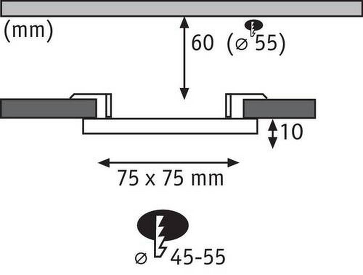 LED-Deckenleuchte Ø 7,5 cm, Rund, 1-Flammig - Weiß, Design, Kunststoff (7,5/1,3cm) - Paulmann