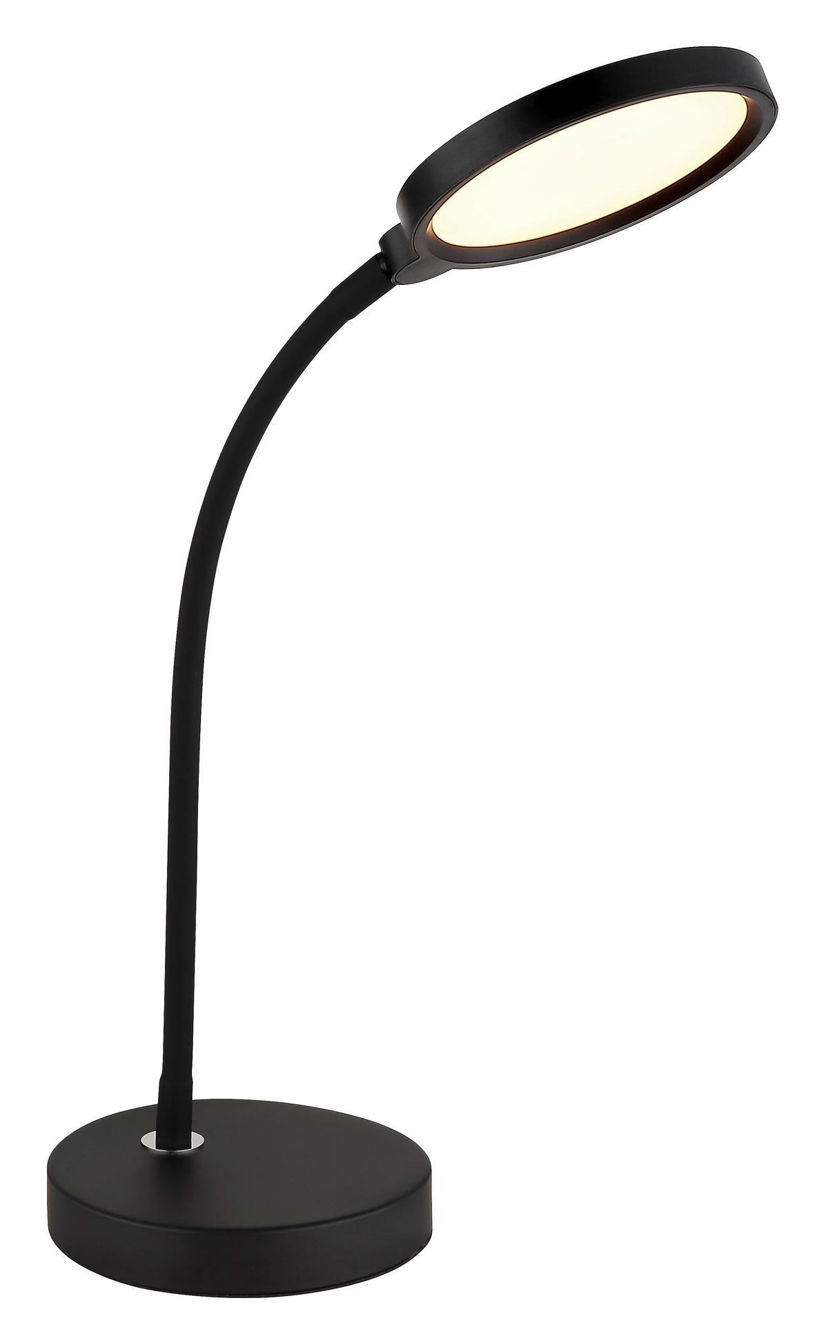 LED-TISCHLEUCHTE Opal, ca. 43x15x28 cm - Opal/Schwarz, Design, Kunststoff/Metall (43/15/28cm) - Globo
