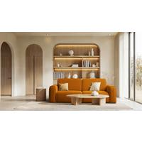Schlafsofa Tuzzi Orange B: 252cm - Schwarz/Orange, Basics, Textil (252/94/105cm) - Livetastic