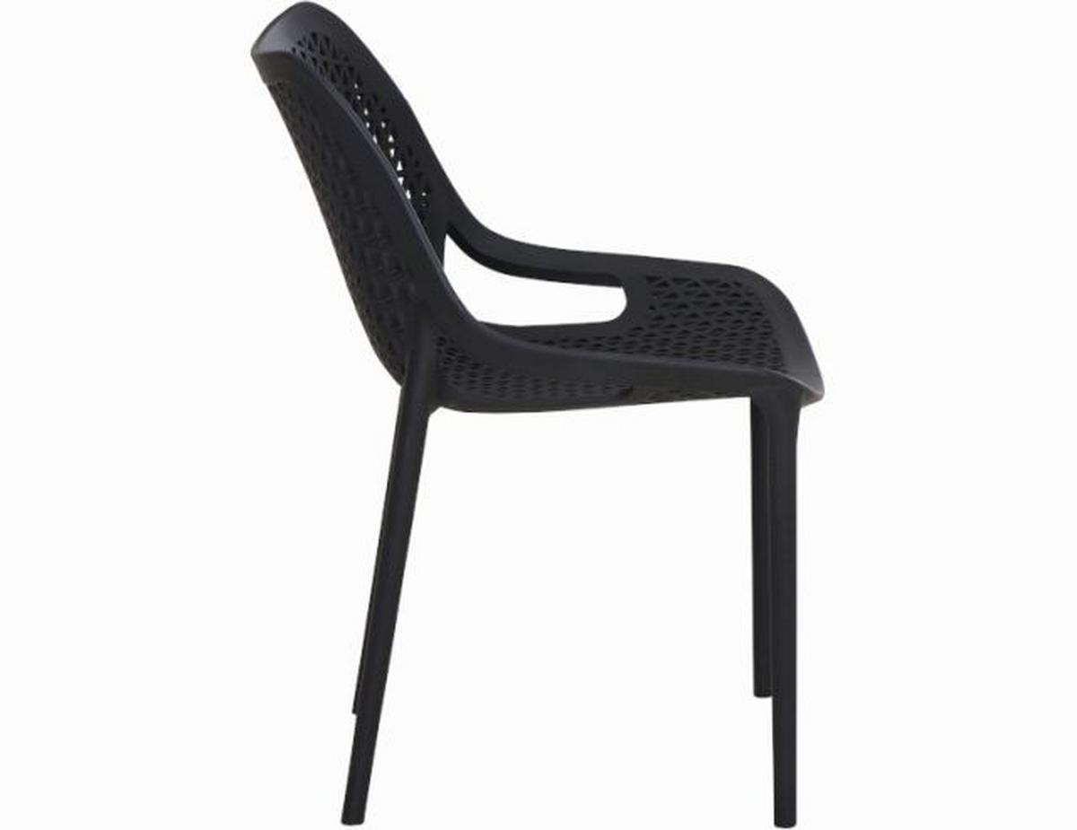 Gartenstuhl-set 4er Pkg. Anthrazit - Anthrazit, Basics, Kunststoff (60/81/50cm) - Siena Garden