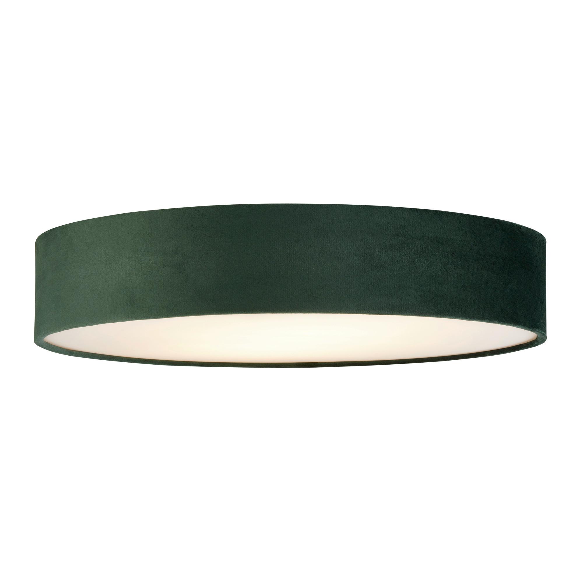 Deckenleuchte Drum 23298-3gr - Grün, Design, Textil/Metall (50/50/10cm)