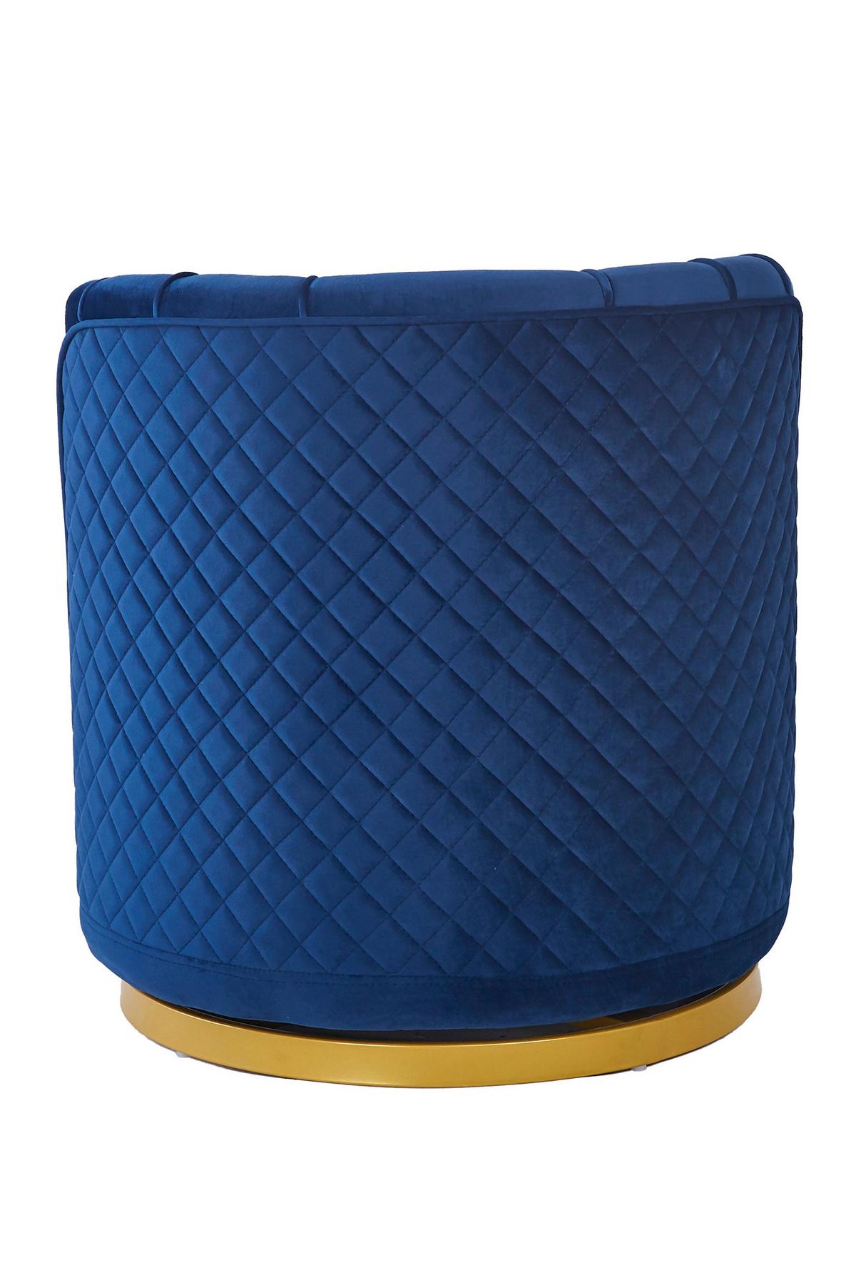 Sessel Dunkelblau B: 68 Cm - Goldfarben/Dunkelblau, MODERN, Textil (68/77/57cm) - Livetastic