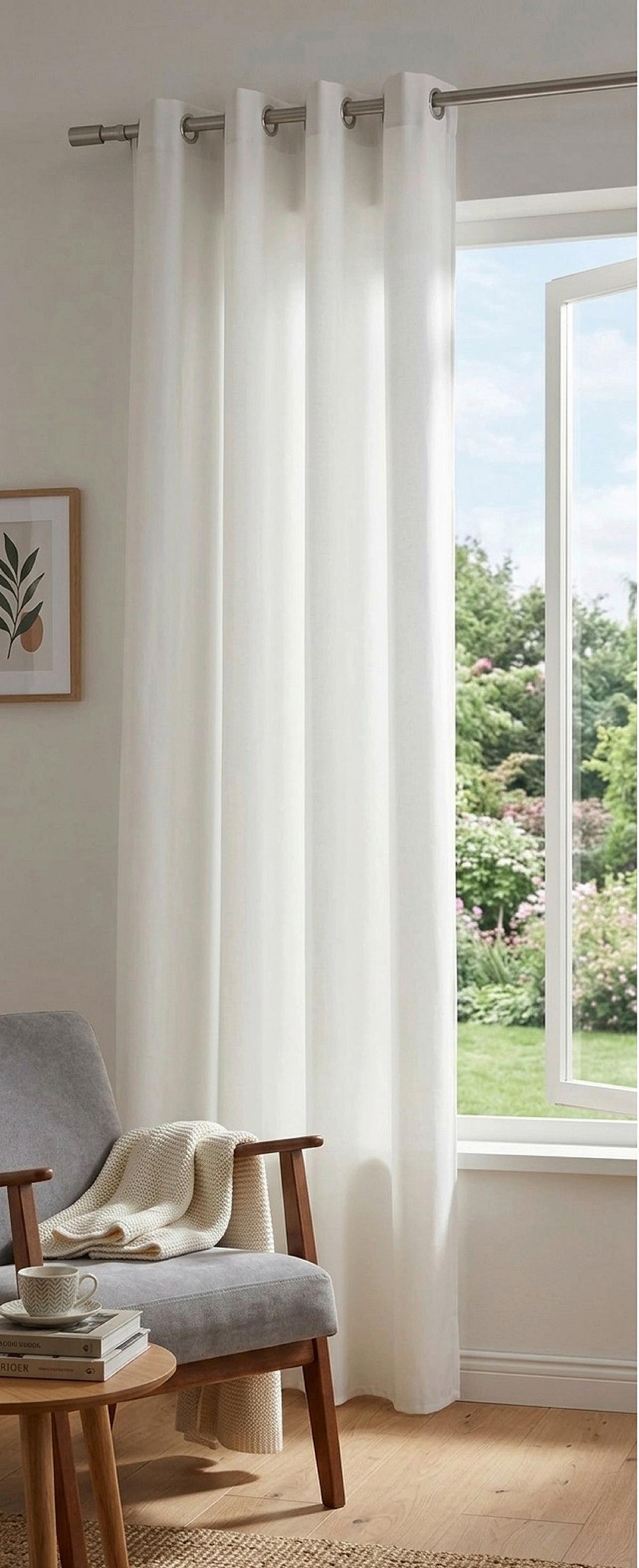 Ringlis Függöny Barnaby - fehér, Konventionell, textil (140/245cm) - Ondega