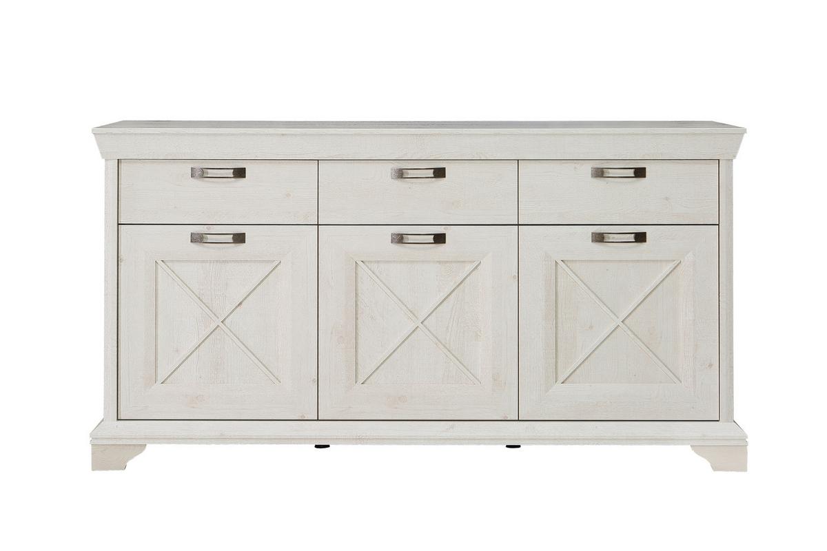 Sideboard B: 178,3 cm Kashmir, Pinienfarben/Weiß - Weiß/Pinienfarben, ROMANTIK / LANDHAUS, Holzwerkstoff/Kunststoff (178,3/95,9/48,2cm) - MID.YOU