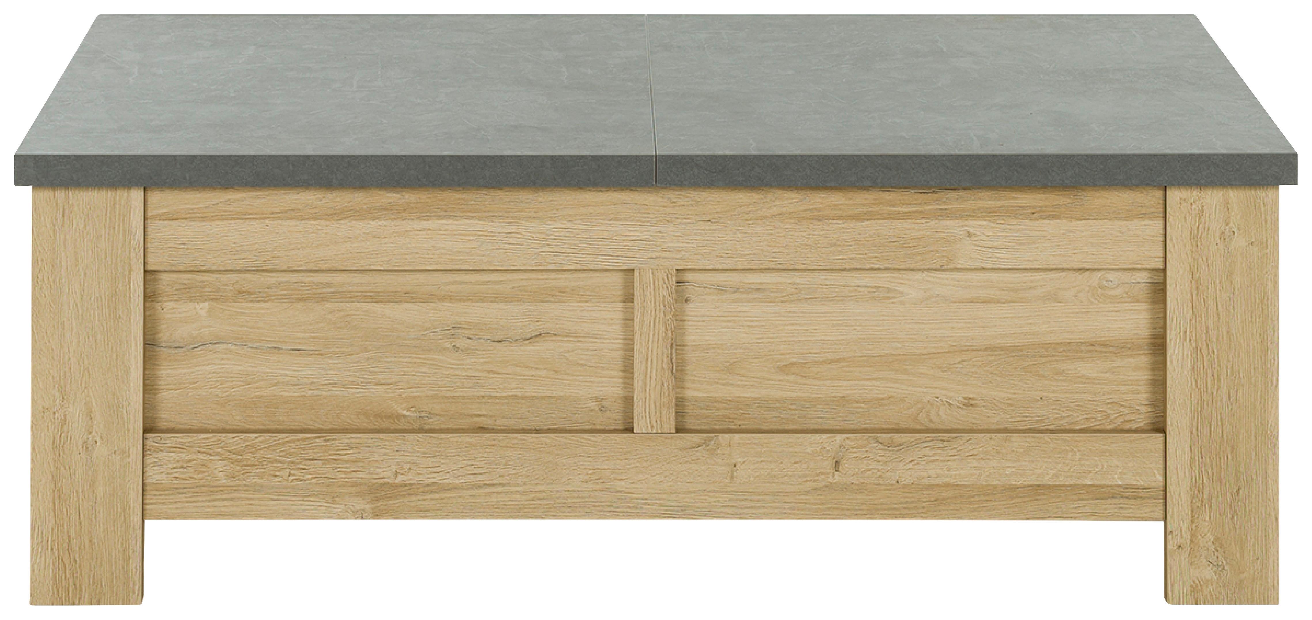 Couchtisch Couchtisch 329 - Eichefarben/Grau, MODERN, Holzwerkstoff (137/70/49cm) - MID.YOU