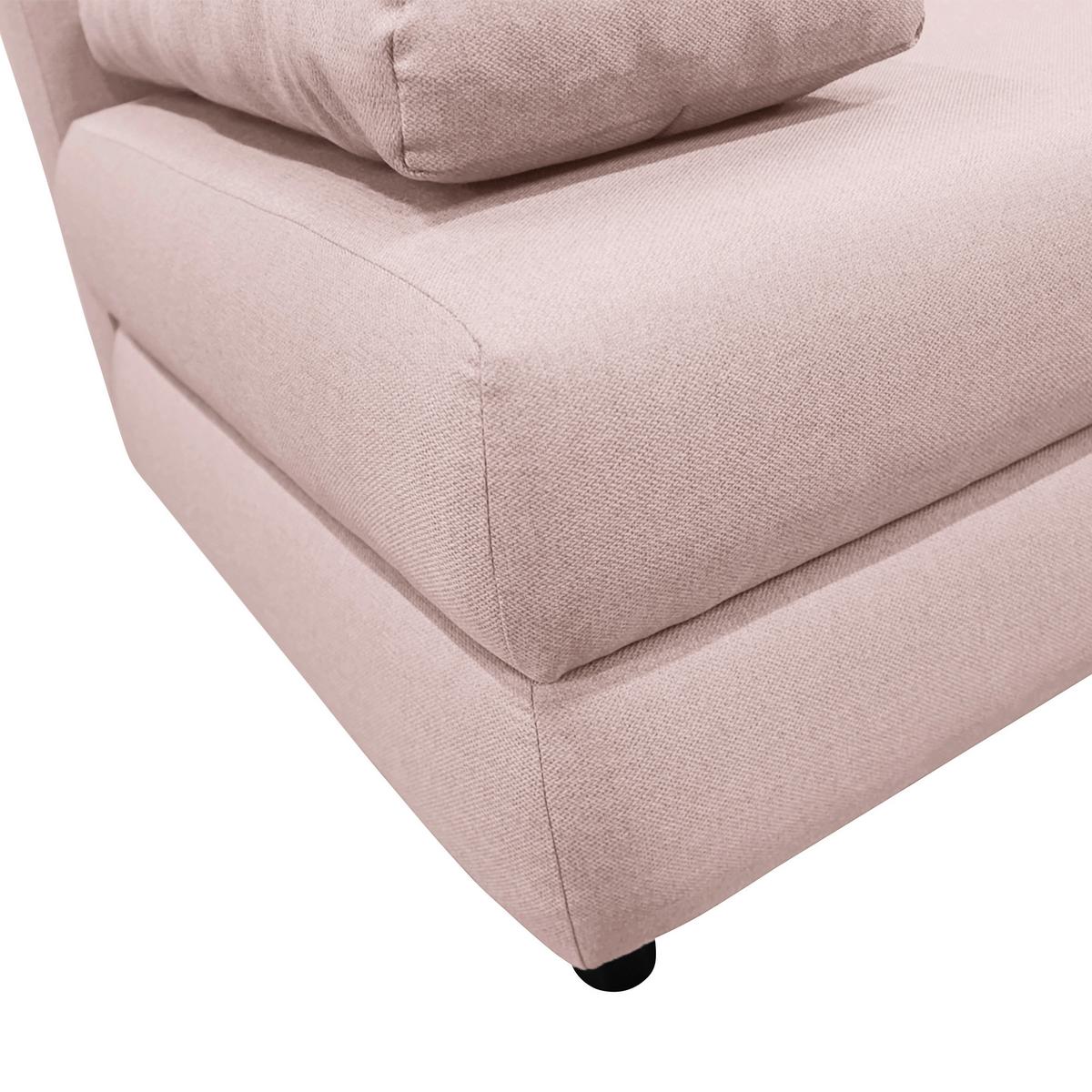 Schlafsofa Mela Rosa B: 200 cm - Schwarz/Rosa, Design, Textil (200/88/87cm) - P & B