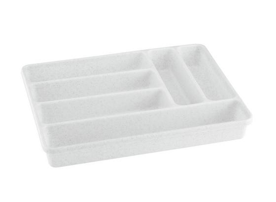 Besteckbox Rom - Blau/Weiß, KONVENTIONELL, Kunststoff (26/5/36cm) Besteckbox Rom - Blau/Weiß, KONVENTIONELL, Kunststoff (26/5/36cm)