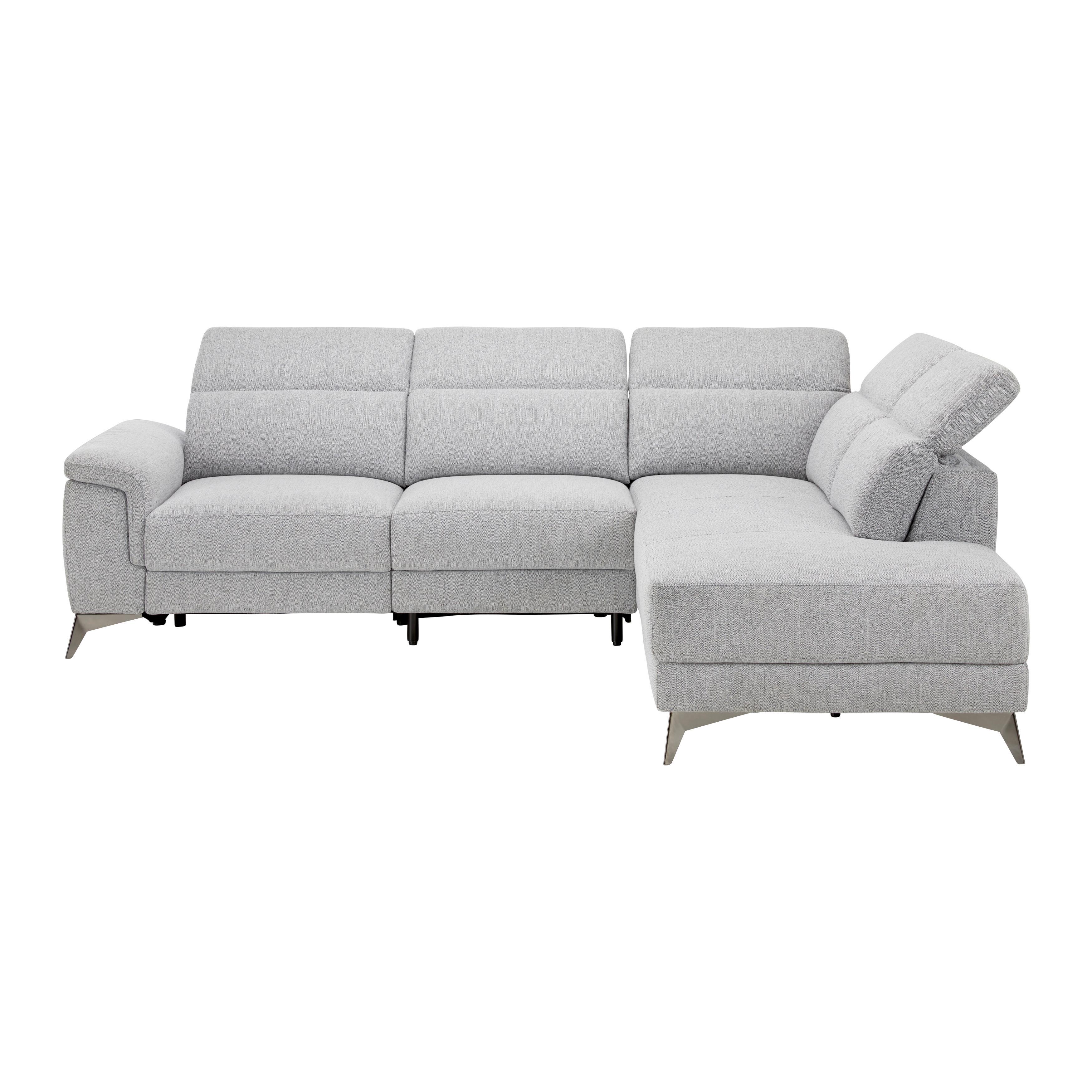 Sedacia súprava Koln - sivá, Modern, kov/textil (283/98/212cm) - Bessagi Home