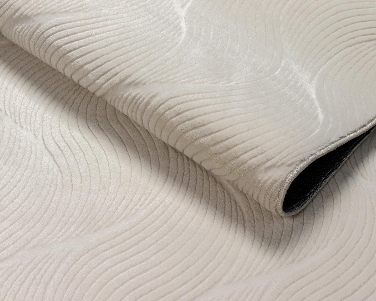 Webteppich Stilo - Creme, KONVENTIONELL, Textil (80/150cm)