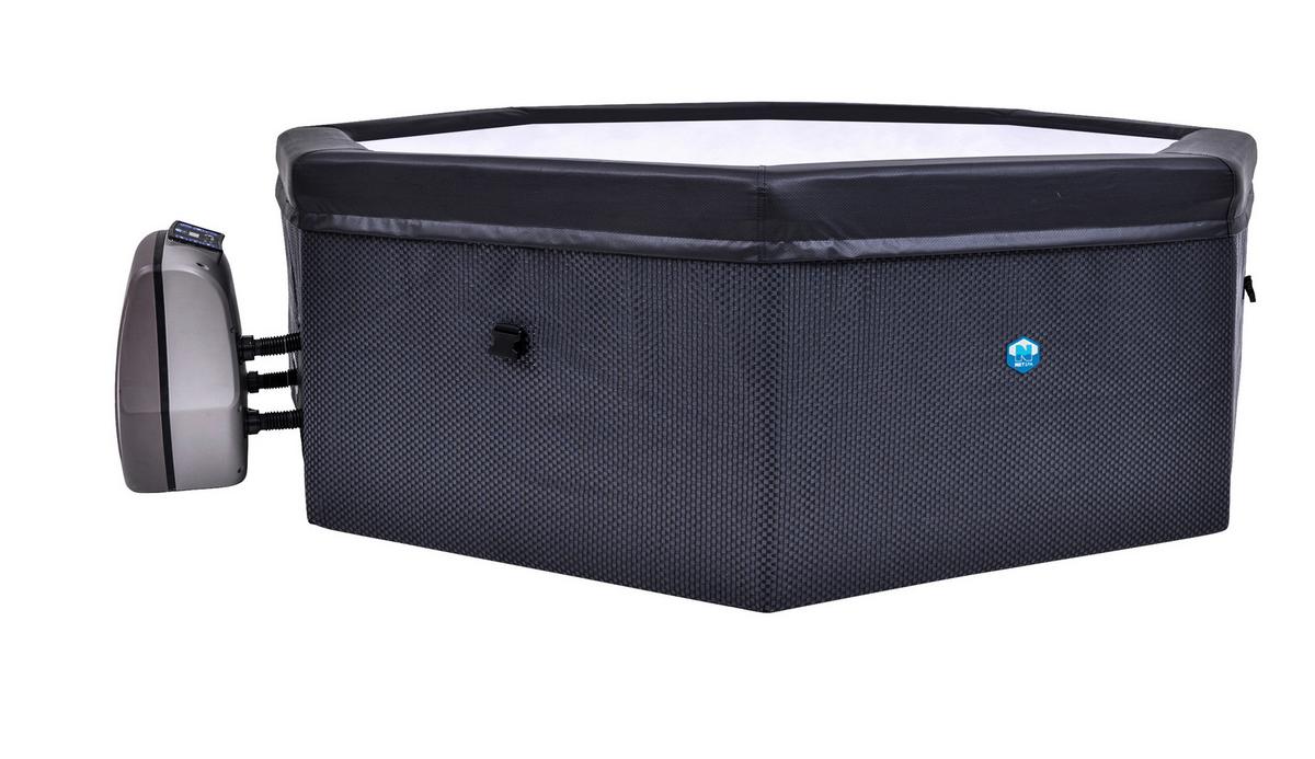 Whirlpools Metall/Kunststoff Netspa Ø 193 X H 73 cm - Schwarz, Basics, Kunststoff/Metall (193/73cm)