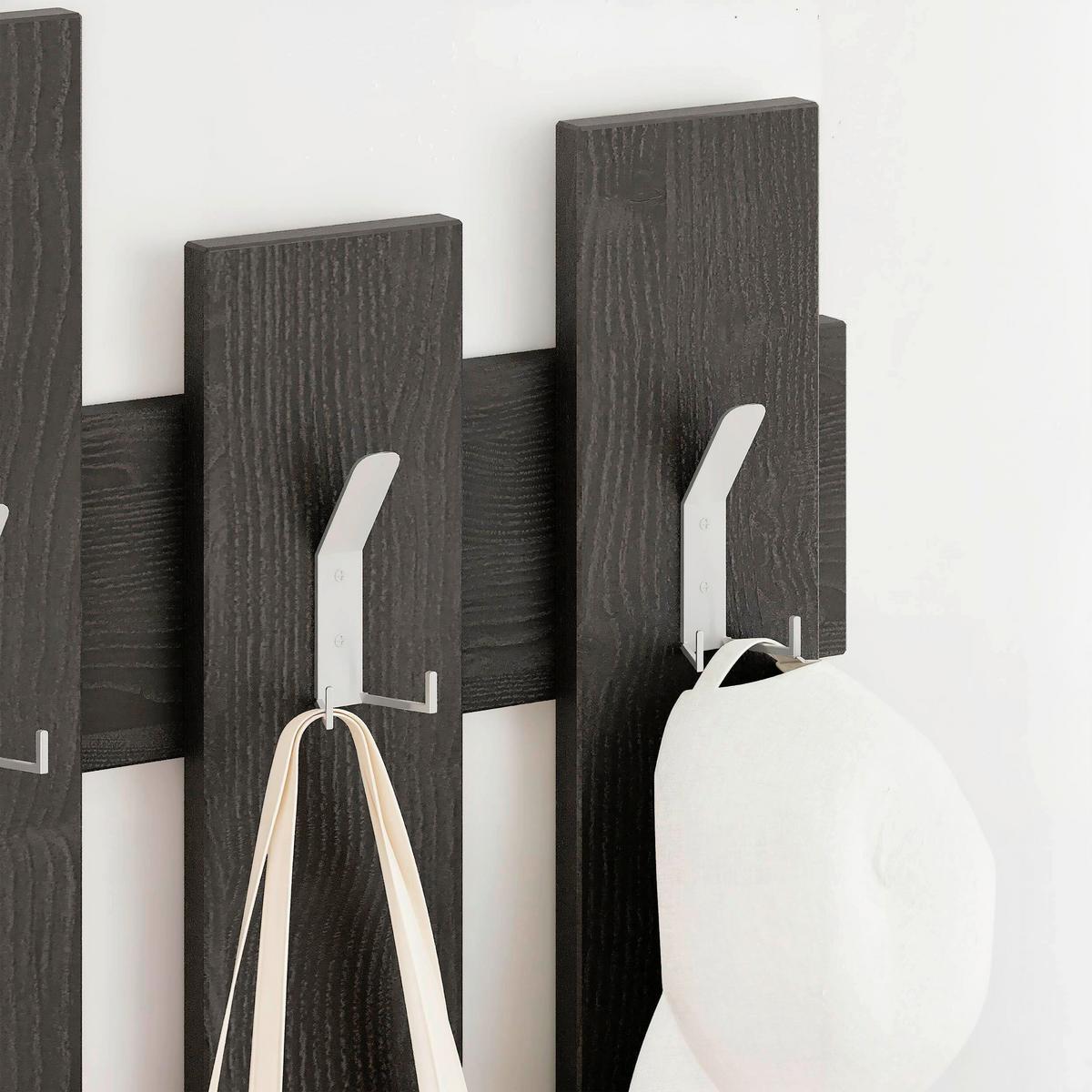 Wandgarderobe Wave Hanger Schwarz B: 64 Cm - Schwarz, Design, Holzwerkstoff (64/81/4cm) - Livetastic