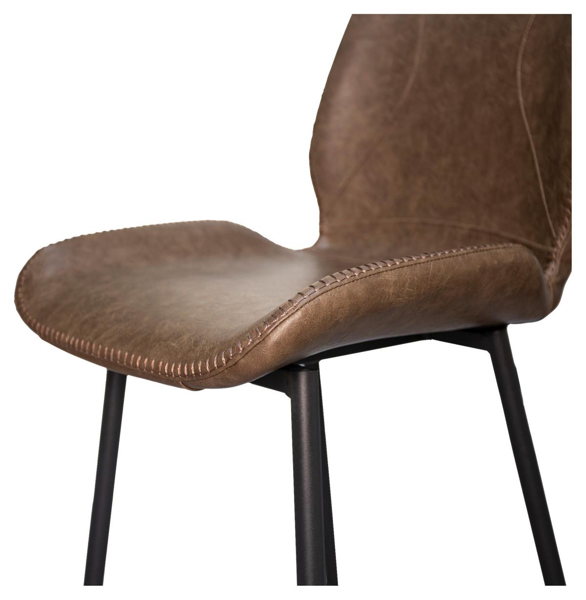 Barhocker-Set Barron - Graubraun/Schwarz, KONVENTIONELL, Kunststoff/Textil (47/99/55cm) - MID.YOU