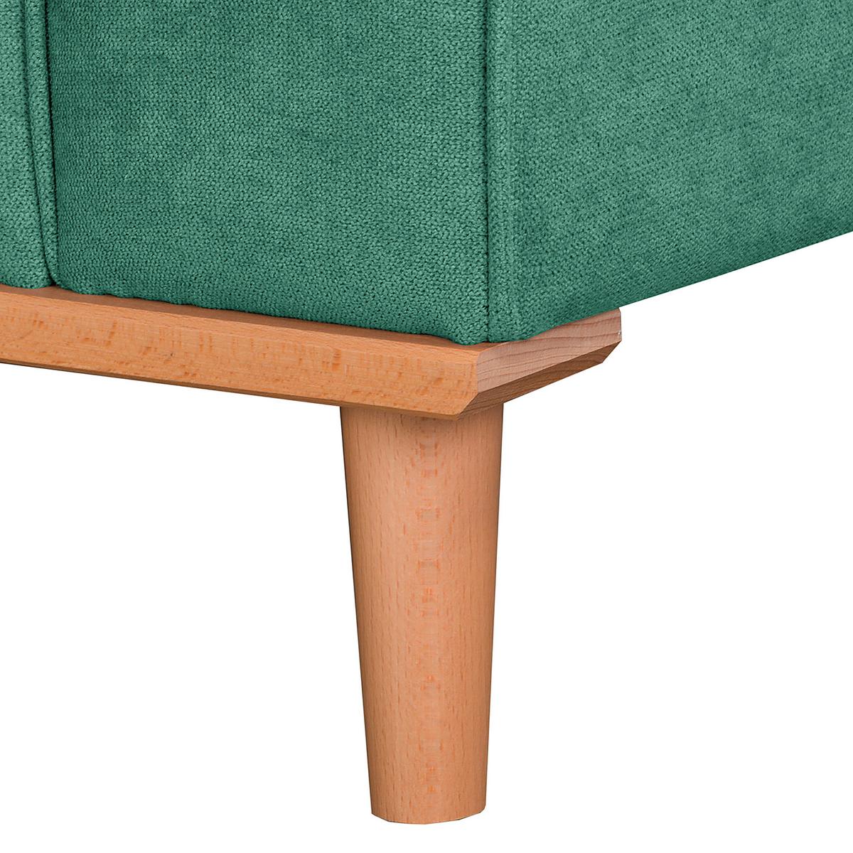 Ecksofa Beata Mintgrün S: 150x230 cm - Wengefarben/Mintgrün, Design, Textil (150/230cm) - Livetastic