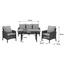 Loungegarnitur Piazza 4-Teilig inkl. Kissen - Grau, MODERN, Glas/Kunststoff Loungegarnitur Piazza 4-Teilig inkl. Kissen - Grau, MODERN, Glas/Kunststoff