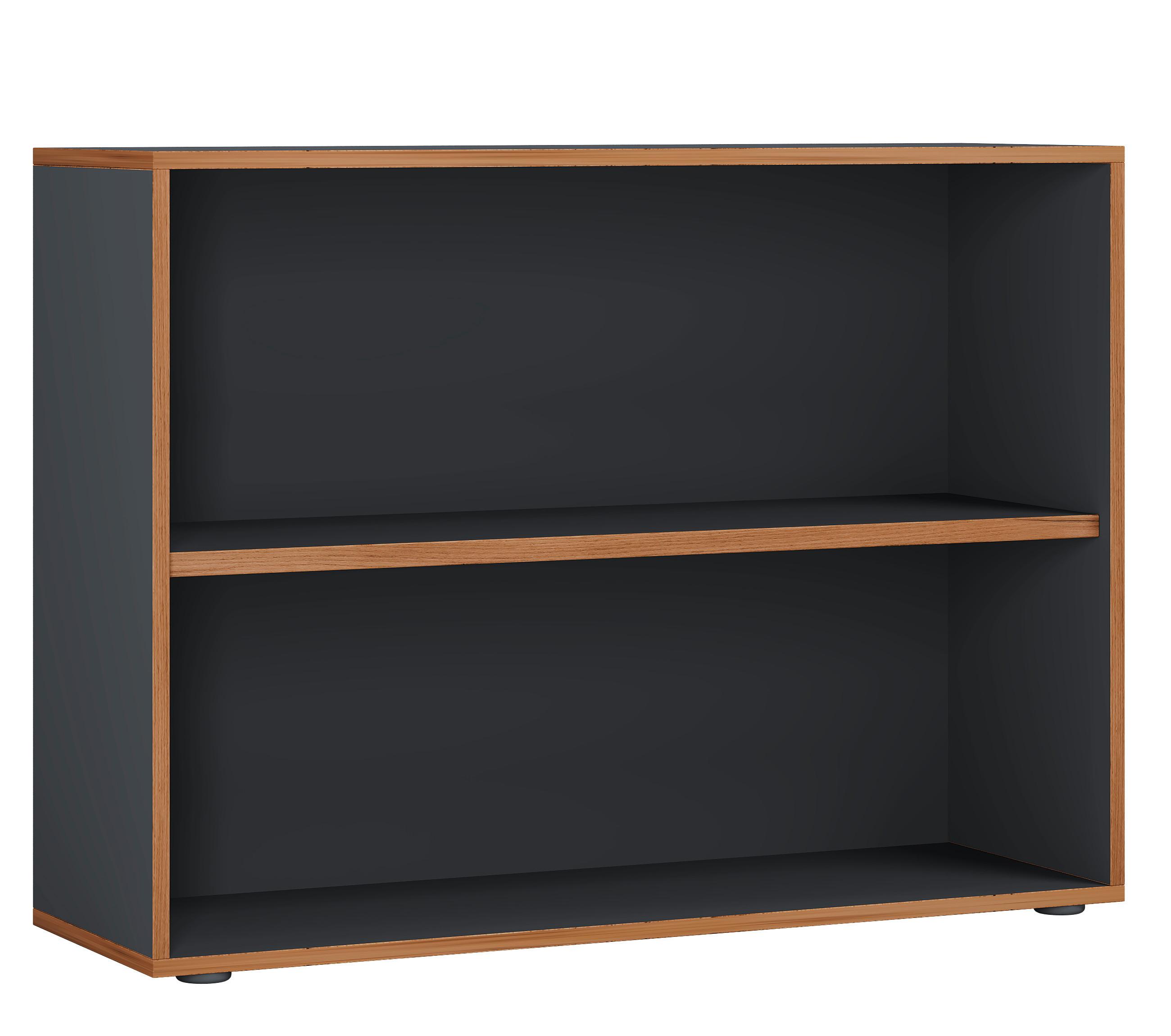 Regal Salia Anthrazit, Eiche B: 100 cm - Honigeiche/Anthrazit, Design, Holzwerkstoff (100/74/33cm) - MID.YOU
