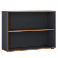 Regal Salia Anthrazit, Eiche B: 100 cm - Honigeiche/Anthrazit, Design, Holzwerkstoff (100/74/33cm) - MID.YOU